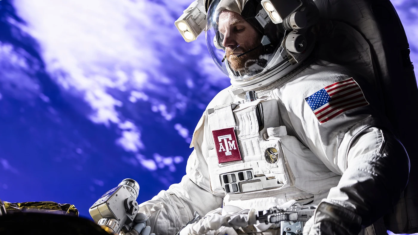 A satellite floating in outer space above Earth