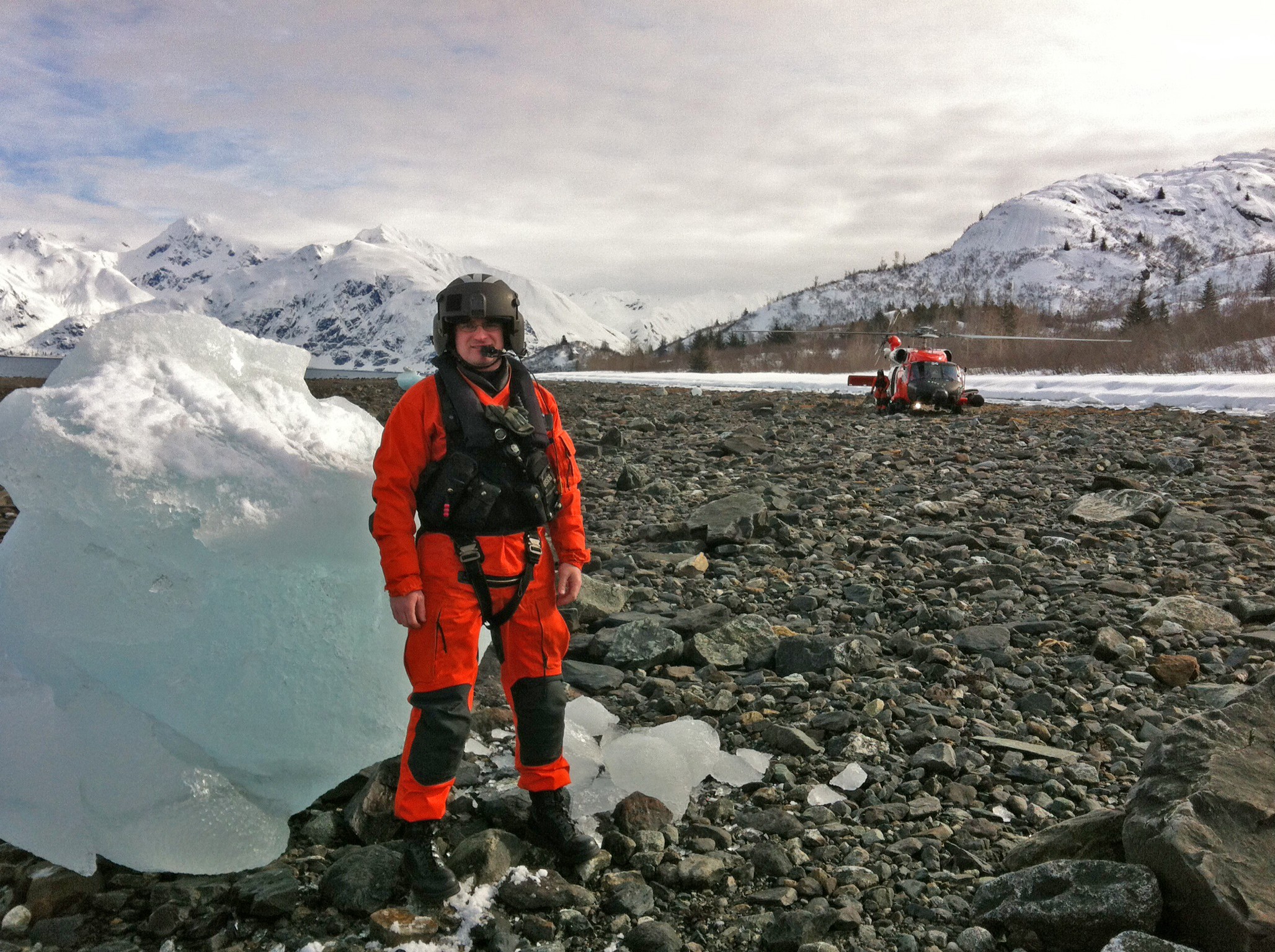 Eric Oliphant as a Coast Guard helicopter pilot in Alaska