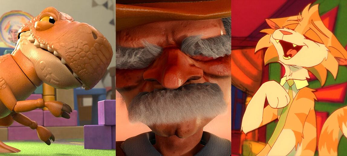 An image of three animated characters.